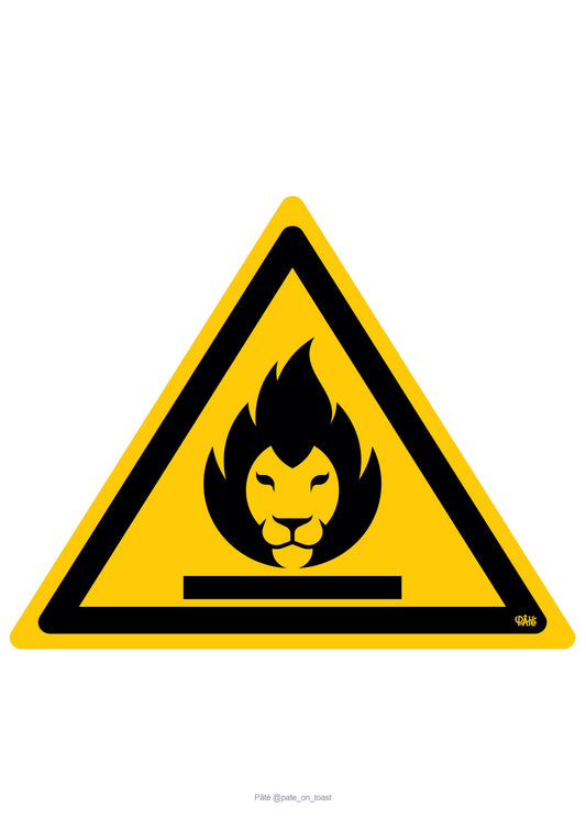 WARNING: Risk of Fire Pictogram by Pâté