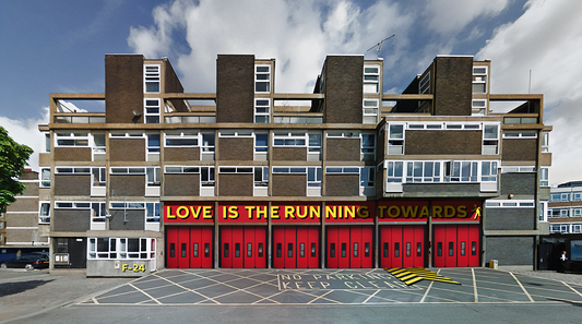 # Love is - The Running Towards exhibition at Shoreditch Fire Station
