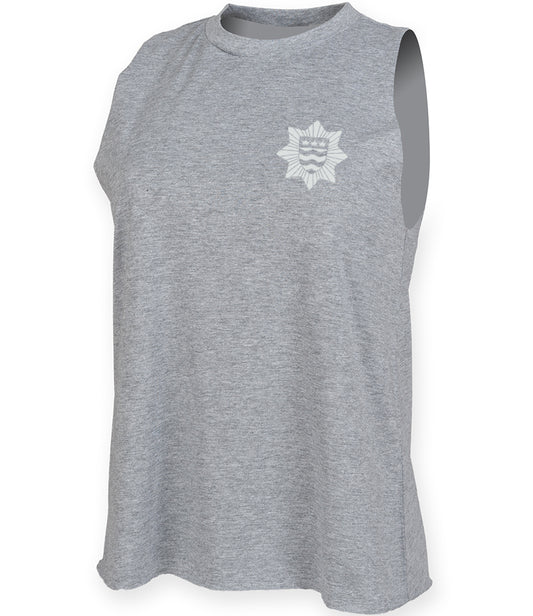 Ladies High-Neck Training Vest - heather grey