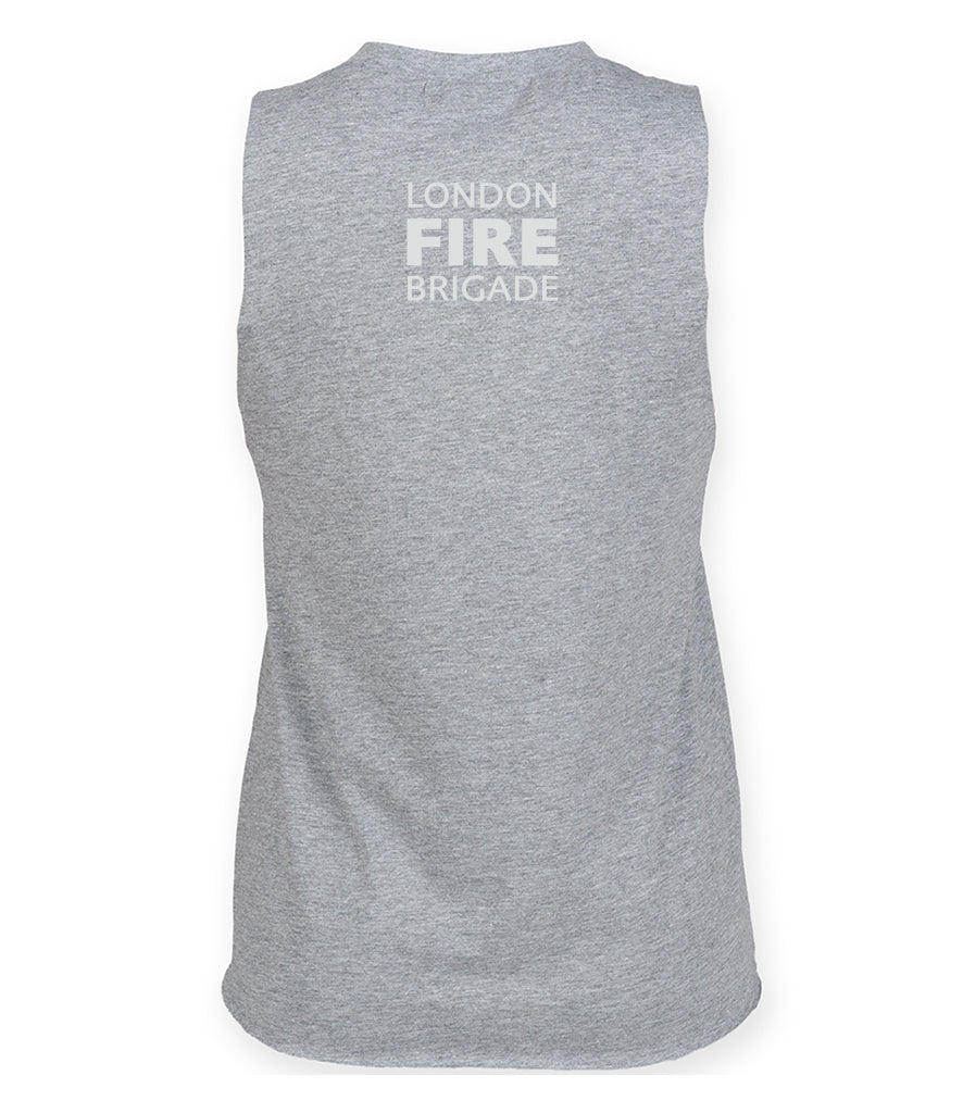 Ladies High-Neck Training Vest - heather grey