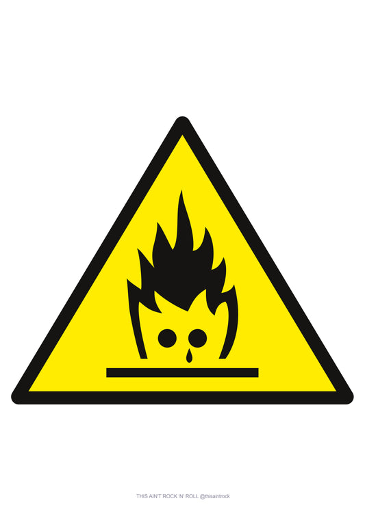 WARNING: Risk of Fire Pictogram by THIS AIN'T ROCK 'N' ROLL