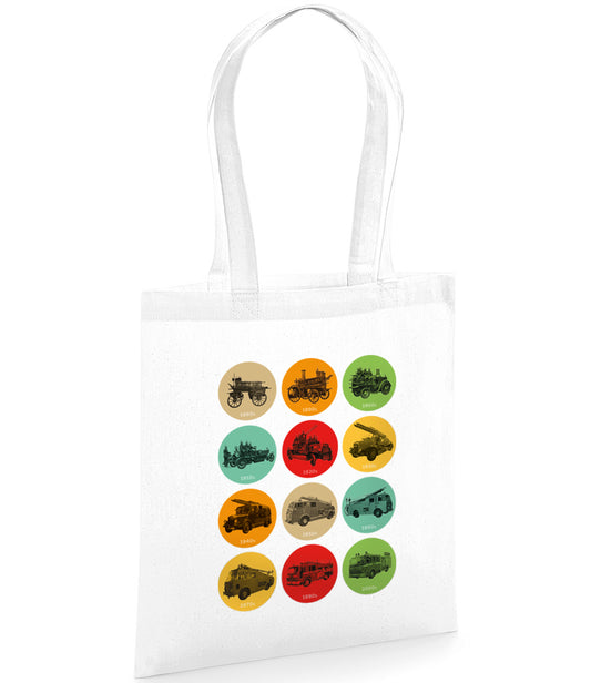 White Fire Engine Timeline Tote